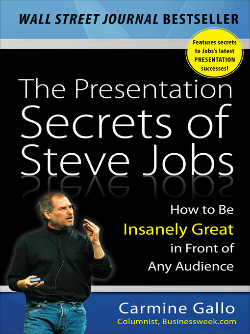 Title details for The Presentation Secrets of Steve Jobs by Carmine Gallo - Available